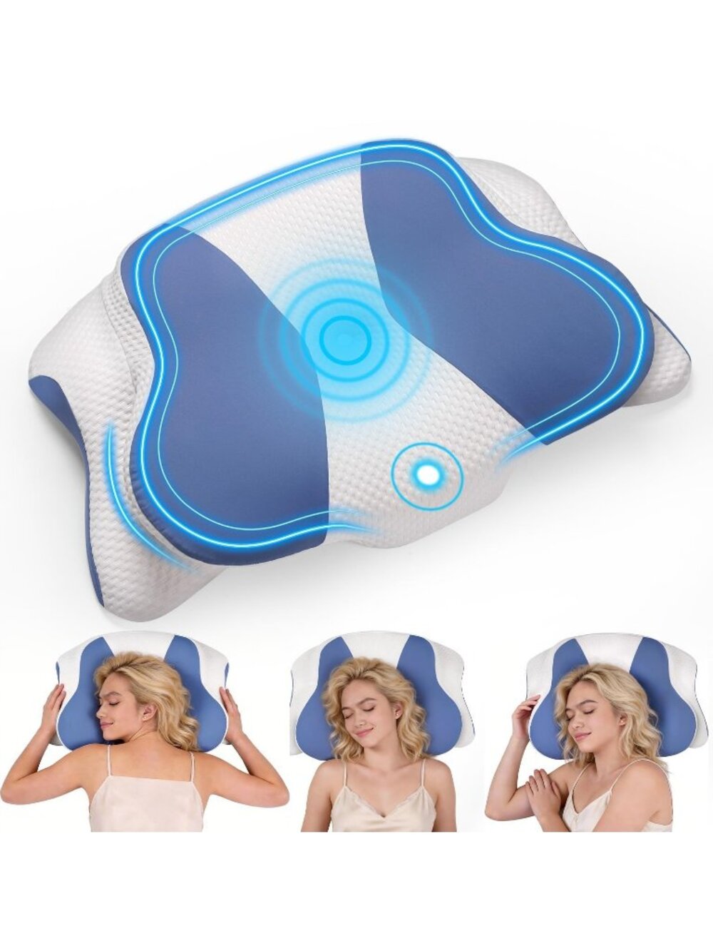 Cervical Neck Pillow for Sleeping, Ergonomic Contour Pillow for Neck and Shoulde